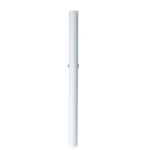 Easter candle modern gold cross 8x120 cm white wax 4