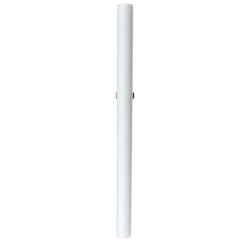 White Paschal candle with patchwork cross 3.15x47.25 in 4