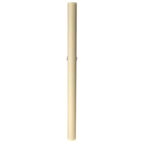Beeswax Paschal candle with golden cross on modern purple cross 3.15x47.25 in 4