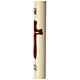 Beeswax Paschal candle with golden cross on modern purple cross 3.15x47.25 in s3