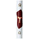 Paschal candle white wax with reinforcement 8x120 cm Tau s1