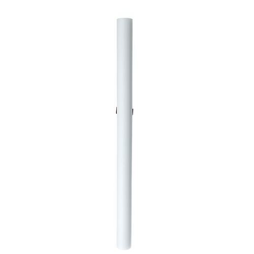 Paschal candle modern cross white wax reinforcement 8x120 cm 9