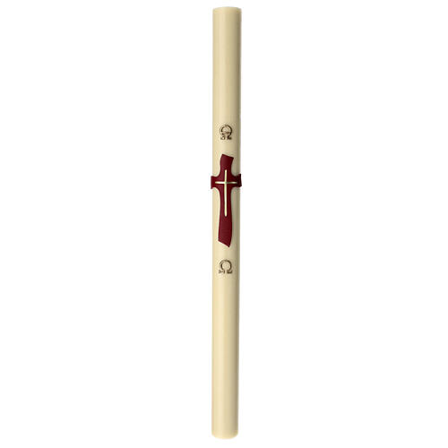 Beeswax reinforced Paschal candle with golden cross on modern purple cross 3.15x47.25 in 2