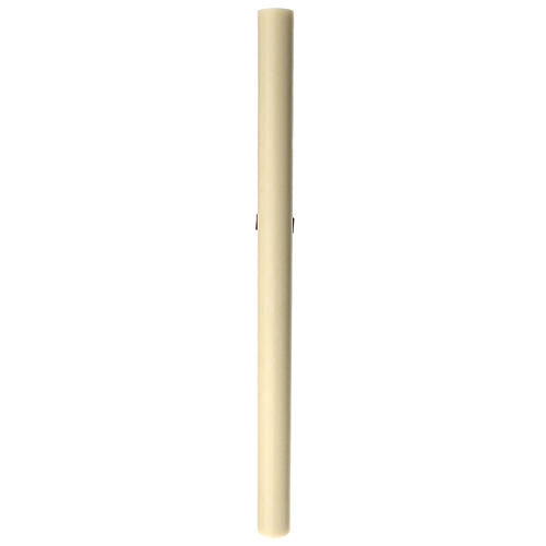 Paschal candle reinforced modern cross beeswax 8x120 cm 5