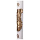 Paschal candle with Risen Christ, white wax, 3x5 in s3