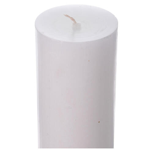 Risen Easter candle 8x120 cm white wax 4