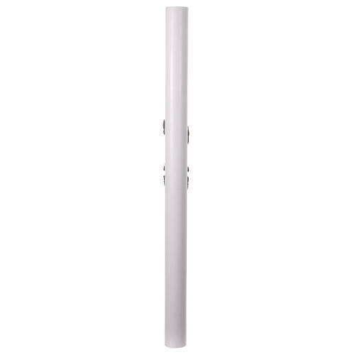 Risen Easter candle 8x120 cm white wax 5