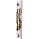 Paschal candle with Risen Christ, reinforced white wax, 3x5 in s3
