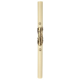 Beeswax reinforced Paschal candle with Risen Christ 3.15x47.25 in
