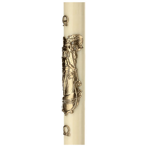 Beeswax reinforced Paschal candle with Risen Christ 3.15x47.25 in 3
