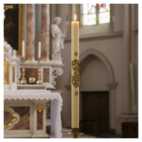 Paschal candle reinforcement 8x120 cm Risen beeswax 2