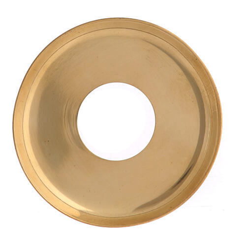 Polished brass wax cup for 1 in candle 1