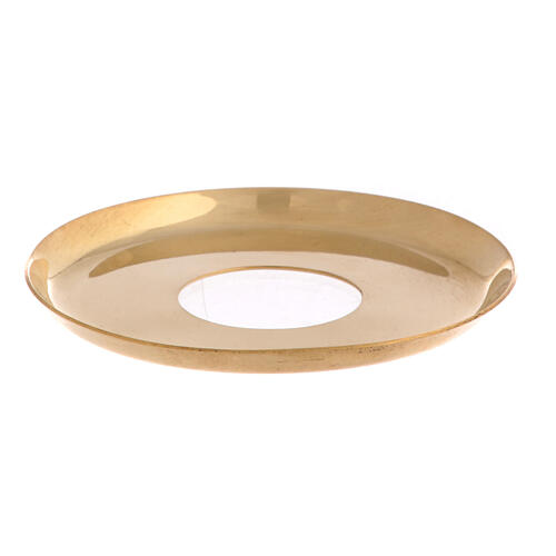 Polished brass wax cup for 1 in candle 2