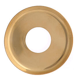 Platillo para cera latón cepillado dorado diámetro vela 2,5 cm