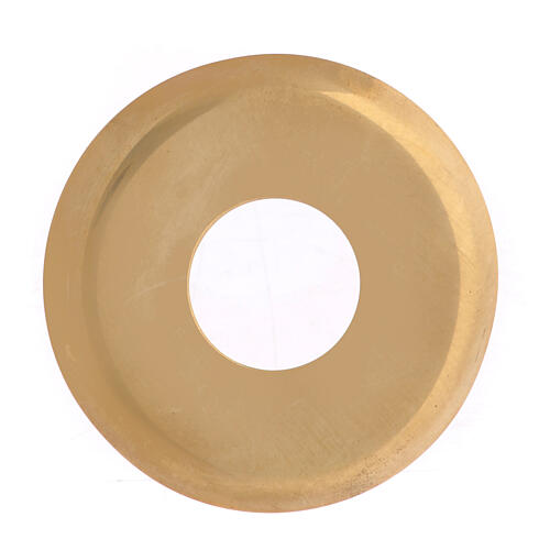 Platillo para cera latón cepillado dorado diámetro vela 2,5 cm 3