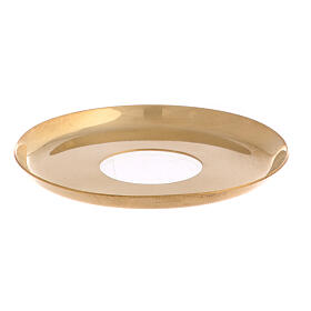 Wax guard in golden brushed brass for candle diameter 2.5 cm