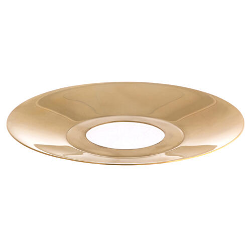 Polished brass wax cup for 1.5 in candle 2
