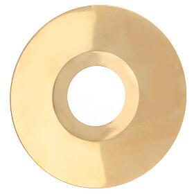 Candle wax guard with diameter 4 cm in golden brushed brass