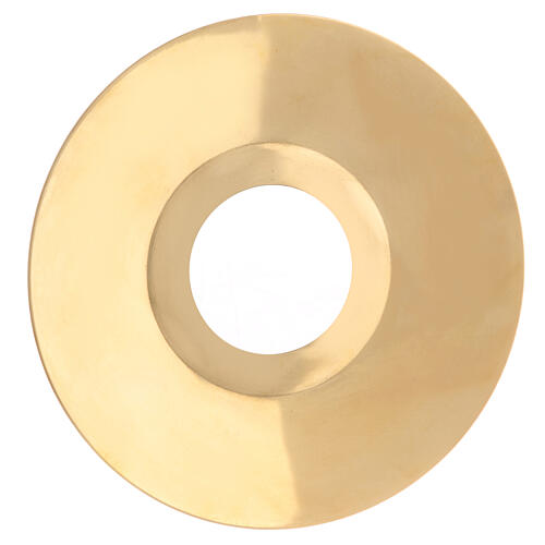 Candle wax guard with diameter 4 cm in golden brushed brass 1