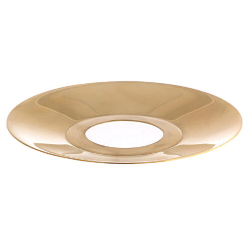 Candle wax guard with diameter 4 cm in golden brushed brass 2