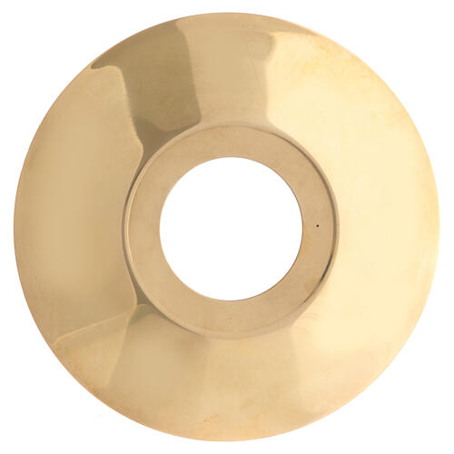 Golden wax candle guard diameter 5 cm brushed brass 3
