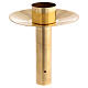 Processional candle torch for 1.3 in candle, gold plated brass s1