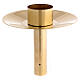 Processional candle torch for 2 in candle, gold plated brass s1