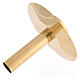 Processional candle torch for 2 in candle, gold plated brass s3