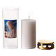 Bougie votive Sainte Vierge cire paraffine protection pluie s2