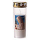 Virgin Mary candle in paraffin wax rain cover s1