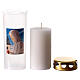 Virgin Mary candle in paraffin wax rain cover s2