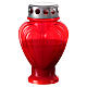 Bougie votive rouge coeur cire avec protection pluie s1