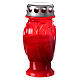 Bougie votive rouge coeur cire avec protection pluie s2