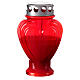 Bougie votive rouge coeur cire avec protection pluie s3