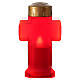 Bougie votive électronique LED croix rouge 60 jrs s3