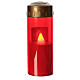 Bougie votive rouge LED images rose mains coeur 60 jrs s2