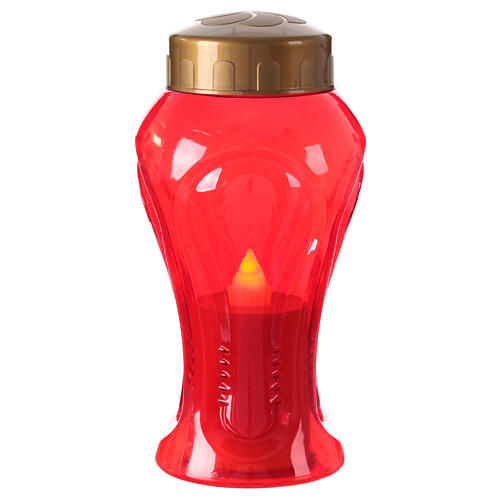 Red LED votive candle with 60 day memory 1