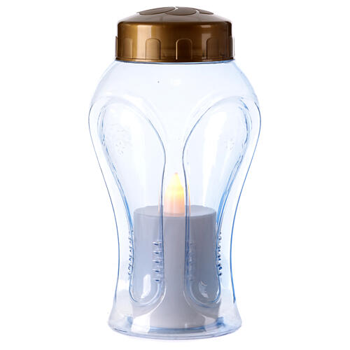 White LED votive candle with 60 day memory 1