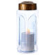 White LED votive candle, cross and candle image, 60 days s2