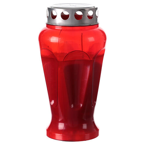 Veilleuse votive rouge cire de paraffine colonne 1