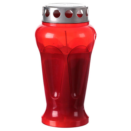 Lumino votivo rosso cera paraffina colonna  2