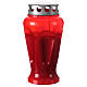 Red votive candle with paraffin wax column s1