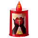 Red LED votive candle with hands and cross image, 60 days s1