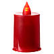 Red LED votive candle with hands and cross image, 60 days s2