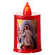Red votive candle with Risen Jesus LED 60 days s1