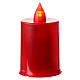 Red votive candle with Risen Jesus LED 60 days s2