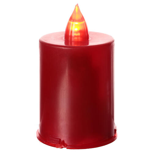 Red LED votive candle with angel image, 60 days 2