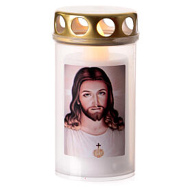 White LED votive candle Jesus 60 days