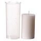 Simple white wax votive candle recharge, 2 days s2