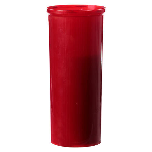 Simple red wax votive candle recharge, 2 days 1